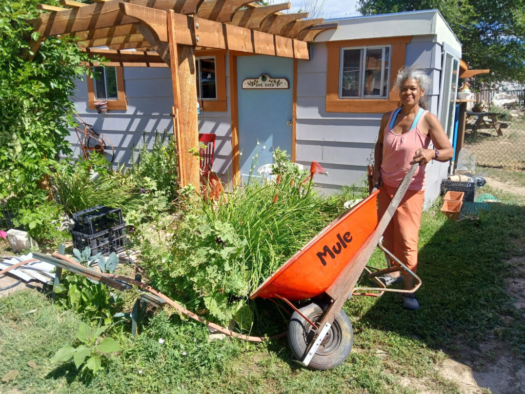 Quarter Acre and a Mule - Pueblo Colorado - Perdita Butler and her Mule