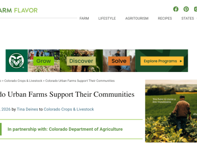 Farm Flavor website, Cultivating Colorado